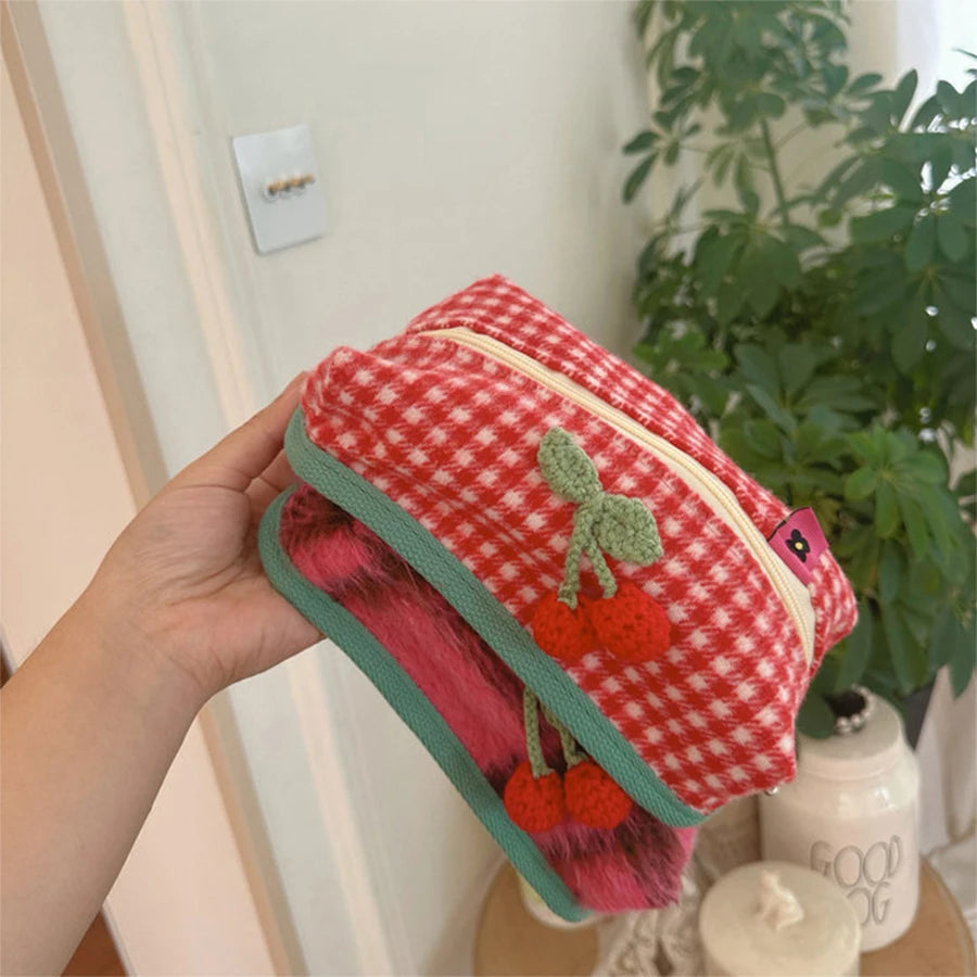 Kawaii Cherry Blossom Pencil Case 🌸✨ | Large Capacity Stationery Storage Bag 🖊️🎀