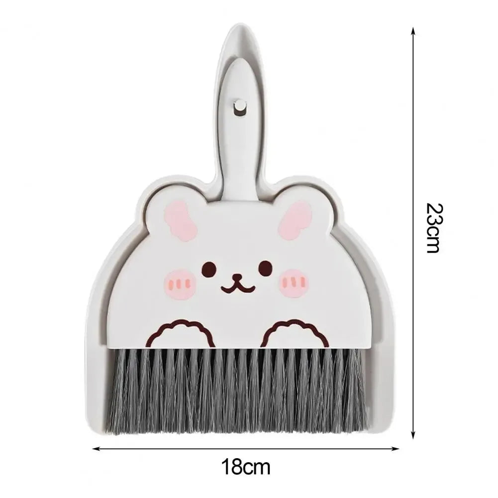 Kawaii Mini Broom & Dustpan Set 🐰🐻🐸 | Adorable Cartoon Cleaning Duo for Fun Home Chores! 🌈✨