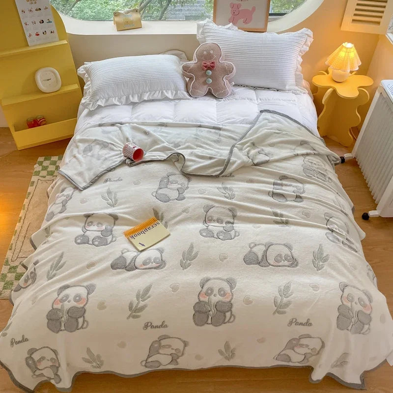 Snuggle Up with Adorable Bear Friends 🐻💖 Cozy Fleece Blanket for Travel & Home! - Pixie Quill