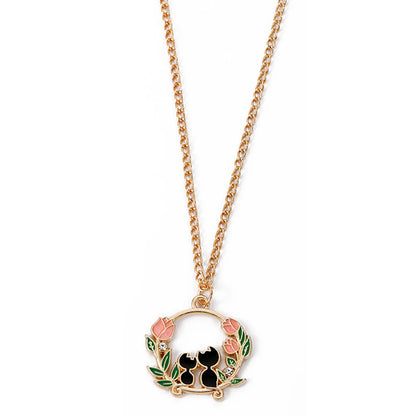 🐰✨ Adorable Sakura Bunny & Cat Pendant Necklace - Cute Charm for Trendy Ladies! 🌸💖 - Pixie Quill