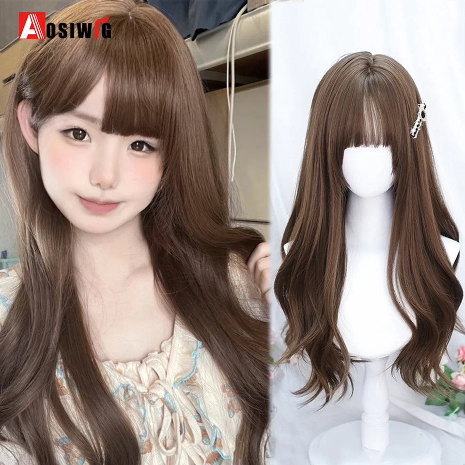 Cute Ombre Blonde & Black Double Ponytail Lolita Wig 🎀✨ - Kawaii Cosplay Hair with Bangs for Harajuku Style! 💖👸