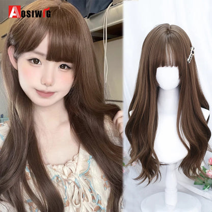 Cute Ombre Blonde & Black Double Ponytail Lolita Wig 🎀✨ - Kawaii Cosplay Hair with Bangs for Harajuku Style! 💖👸