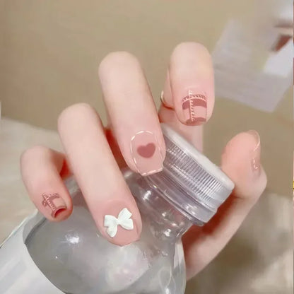 Cute Kawaii Bunny Press-On Nails 🐰✨ | 24 Pcs Full Coverage Acrylic Nail Art Set 🎨 | Reusable & Adorable Fake Nails with Tools! 💅🌸
