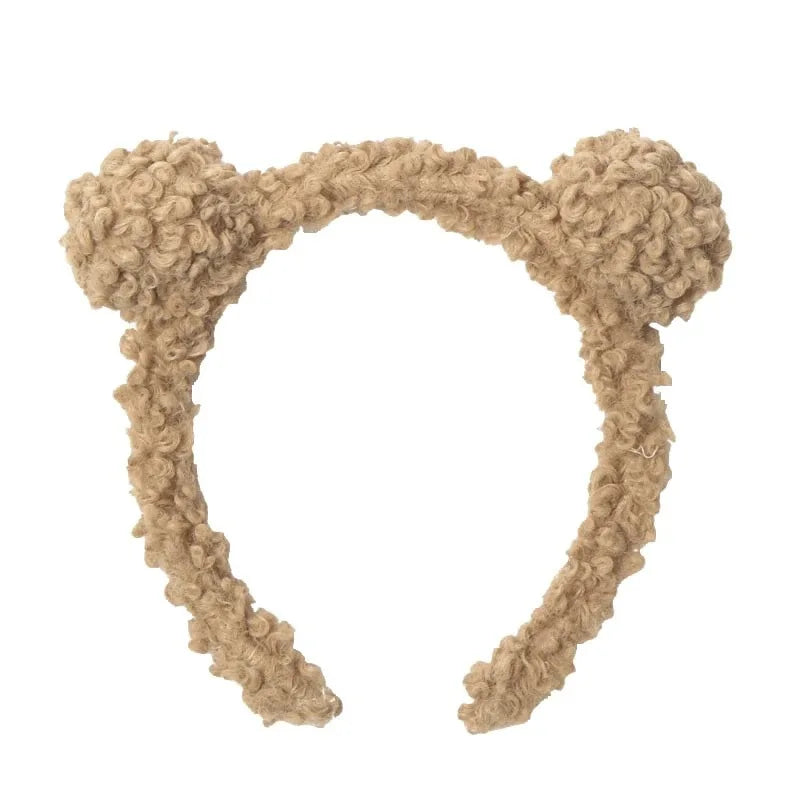 Kawaii Plush Bear Ear Headband 🐻✨ - Adorable Non-Slip Hair Accessory for Makeup & Daily Fun 💖🎀