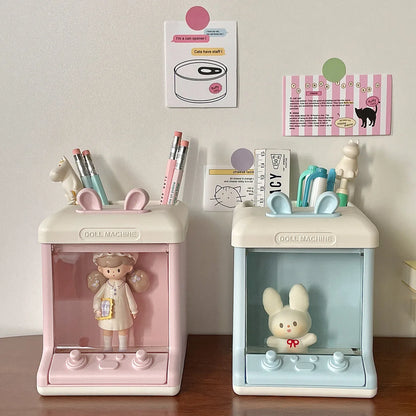 Kawaii House-Shaped Storage Box & Pen Holder 🌈🏠✨