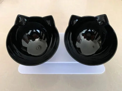 Kawaii Non-Slip Double Cat & Dog Bowl Set 🐾💕 | Adorable Feeding Station for Your Furry Friends! 🍽️🐱🐶