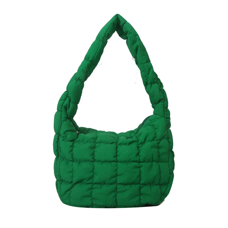 Diamond Embroidery Puffer Messenger Bag For Women Winter Handbag 👜❄️✨