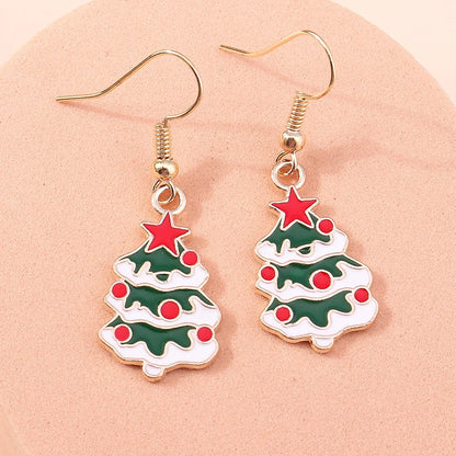 Whimsical Christmas Drop Earrings For Women Tree Deer Santa Dangle Jewelry 🎄✨