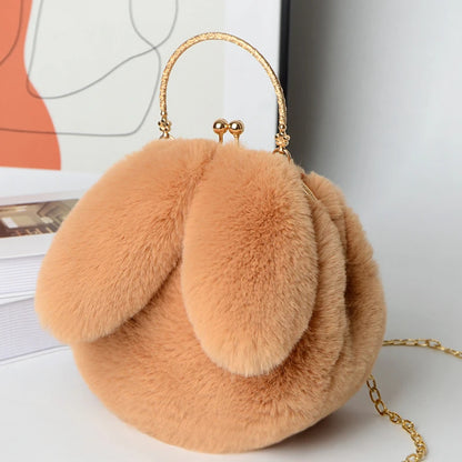 Adorable Kawaii Plush Rabbit Ear Crossbody Bag 🐰💕 - Perfect Cute Purse for Women & Girls! 👜✨