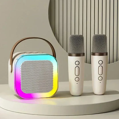 Kawaii K12 Bluetooth Karaoke Speaker 🎤✨ | Portable Mini Wireless Audio with Microphone for Family Fun & Singing Parties! 🎶💖