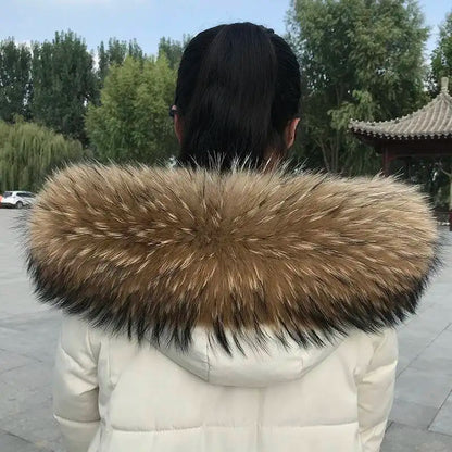 Lux Raccoon Fur Collar Scarf For Women 🧣 Warm Winter Essential