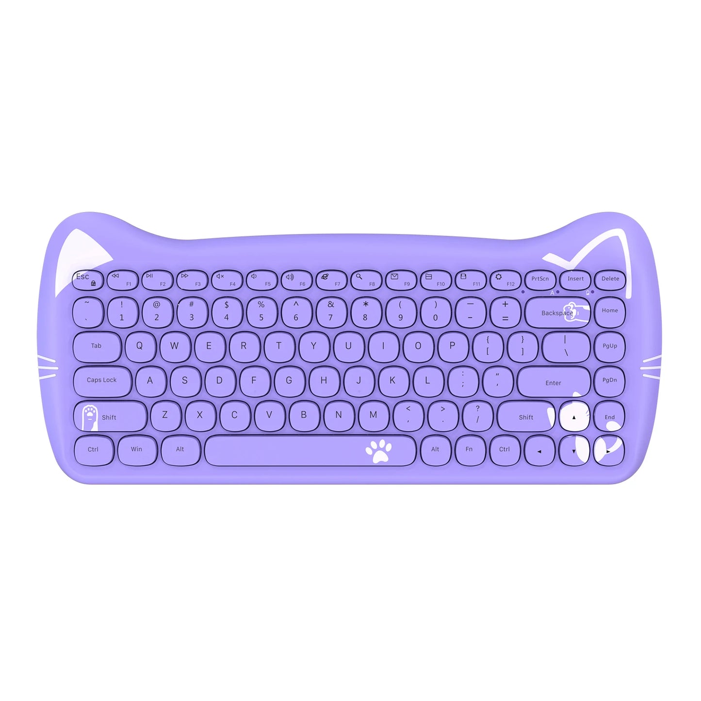 Kawaii AJAZZ 3060i Bluetooth Keyboard 🌸 84-Key Cute & Portable Wireless Design for PC 💕 Perfect Gift for Girls!