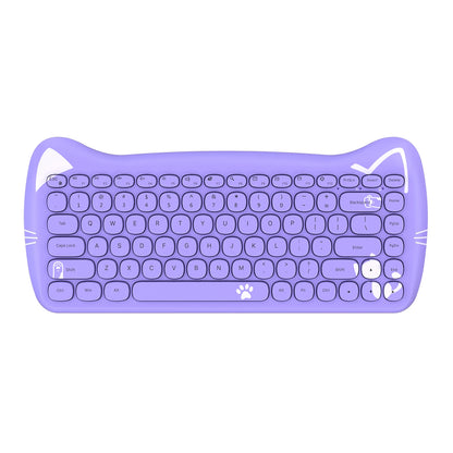 Kawaii AJAZZ 3060i Bluetooth Keyboard 🌸 84-Key Cute & Portable Wireless Design for PC 💕 Perfect Gift for Girls!