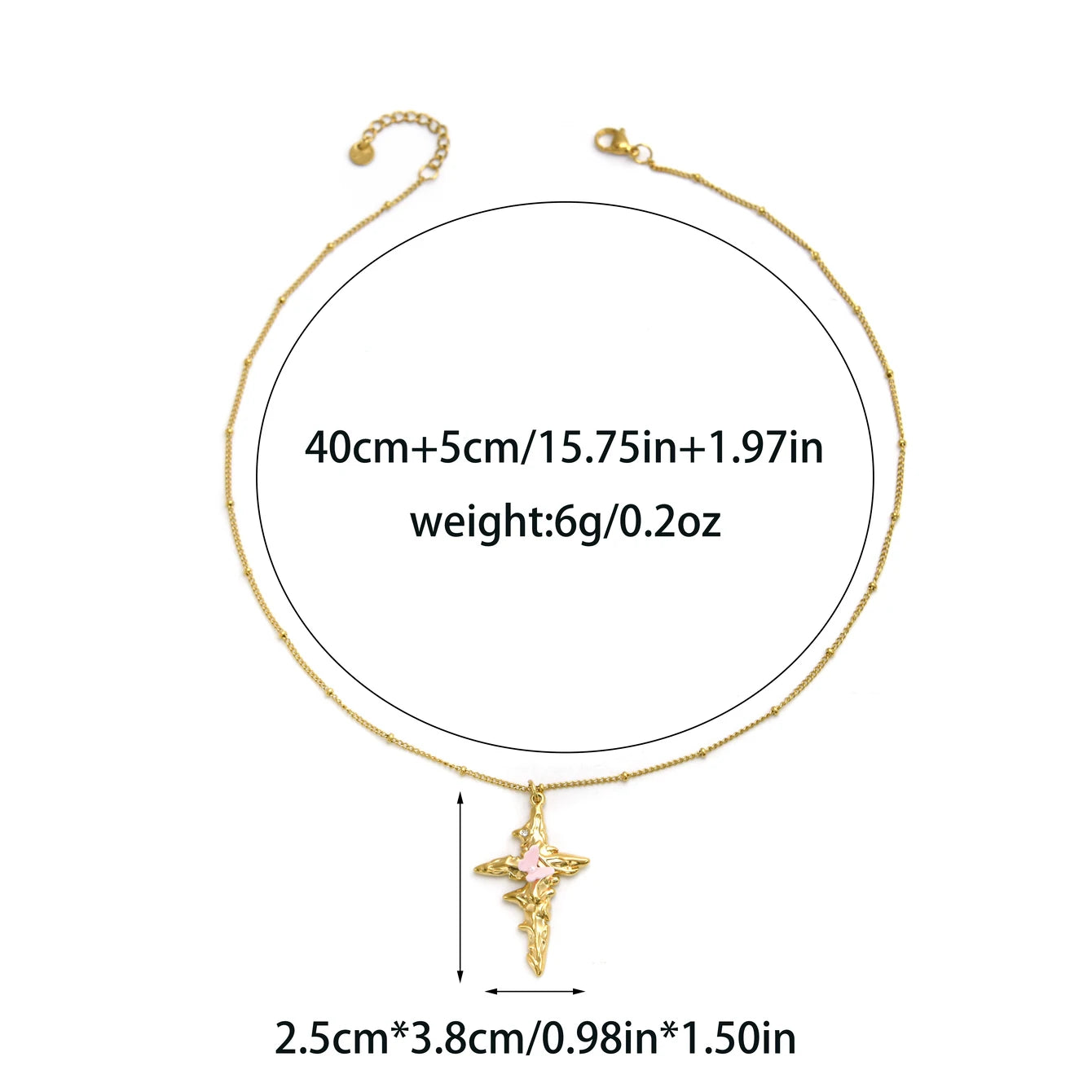Women's Stainless Steel Gold Necklace With Pearl Zircon Flower Pendant Dripping Enamel Art Jewelry 💖🌸