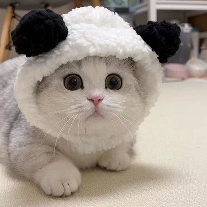 Adorable Feline Fantasy 🐾💖 Bear Plush Pet Hat for Purrfect Cosplay Fun!