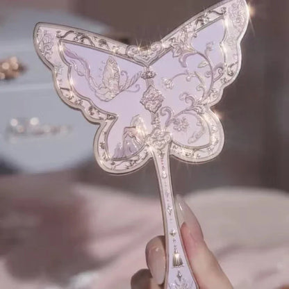 Kawaii Butterfly Makeup Mirror 🦋✨ | Flower Knows 8th Anniversary Handheld Vanity Delight 💖