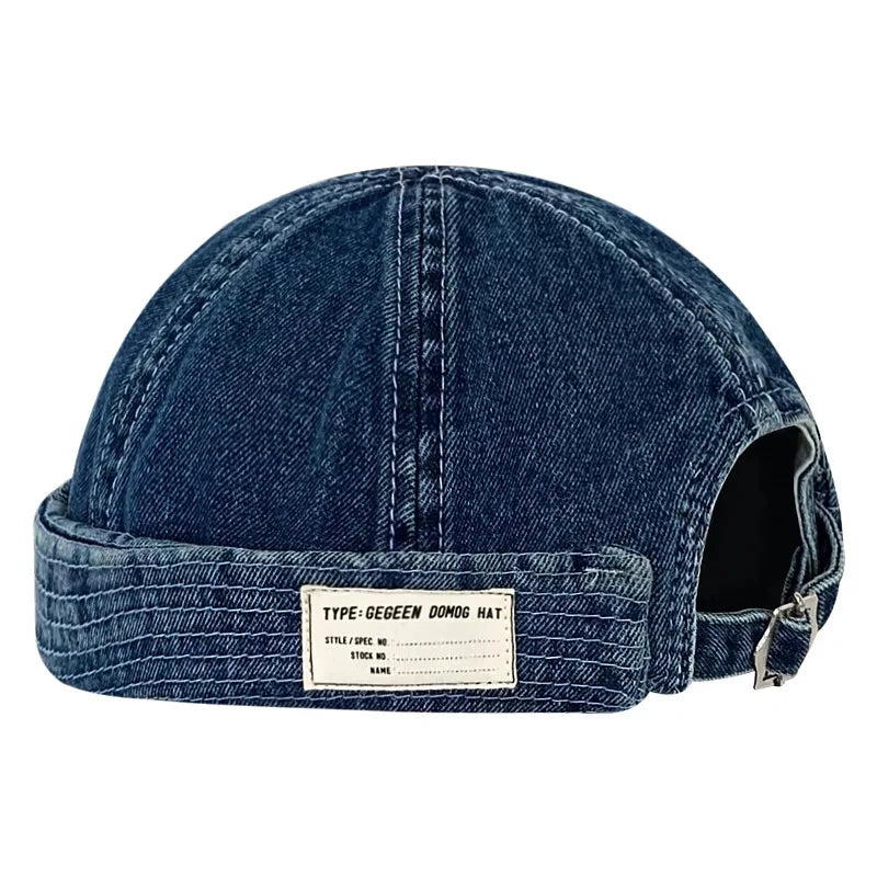 Kawaii Denim Dome Beanie 🎀✨ | Cute Brimless Skull Cap for Trendy Adventures 🌸👒