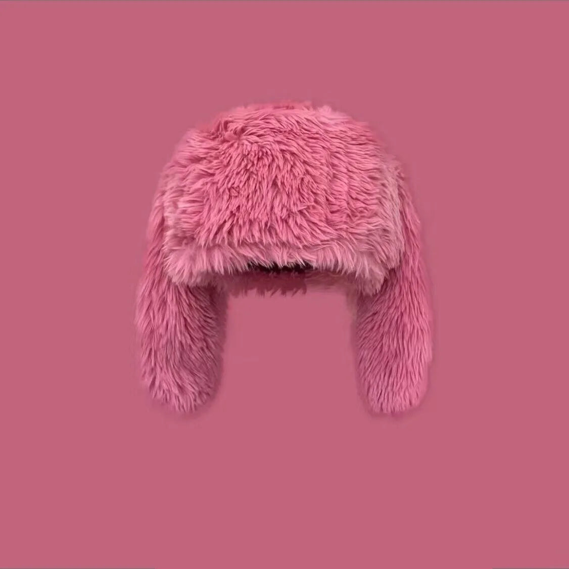 Whimsical Rabbit Ears Plush Hat Winter Warmth Ear Protection Women Beanie 🐰