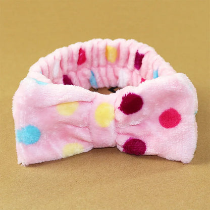 Women Wash Face Makeup Soft Coral Fleece Elastic Headband Head Wrap Cute Rabbit Bow Animal Ears Hairband Girl Hair Accessories
