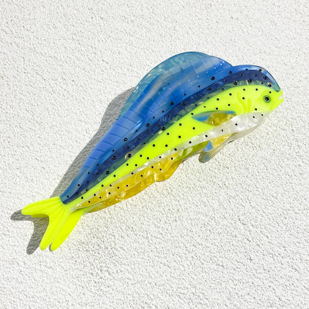 Oversize Acetate Marine Animal Hairpin Set Tortoise Turtle Fish Shark Clips 🐢🐟🦈