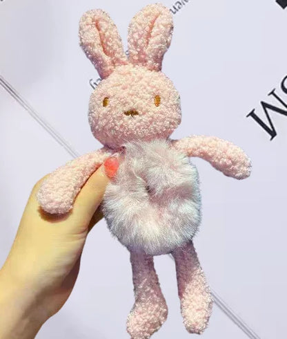 🐾 Adorable Plush Ponytail Headband - Cute Cartoon Animal Hair Ties for Kids! 🌟