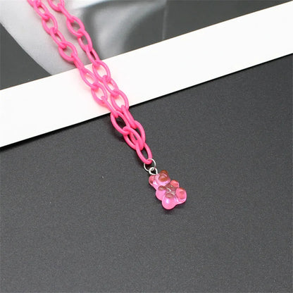 Kawaii Candy Bear Choker Necklace 🍬✨ | Cute Resin Jewelry for Girls & Women | Perfect Gift for Parties & Daily Wear 🎁💖