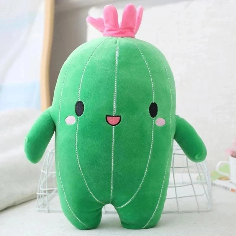 Fluffy Rose Plant Plush Cactus Toy Pillow Cushion For Kids Room 🪴🌸🧸