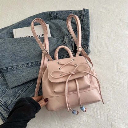 Kawaii Mini PU Backpack 🎒✨ Cute Girls' High-Capacity Shoulder Bag for School & Leisure 💖