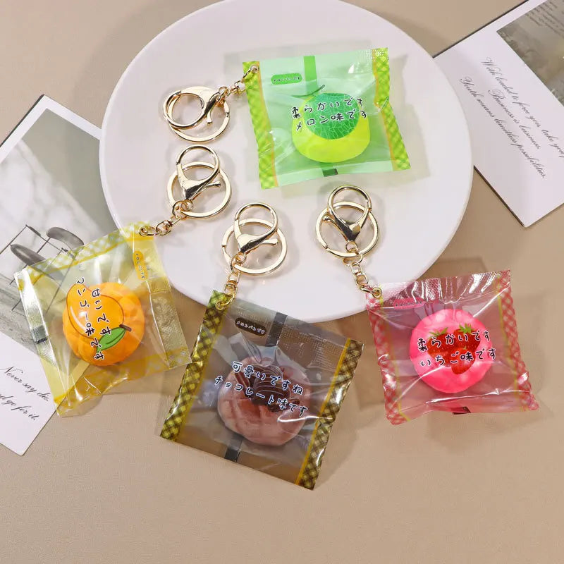 Pineapple Bag Keychain Candy Charm 🍍 Cute Stress Relief Pendant For Bags