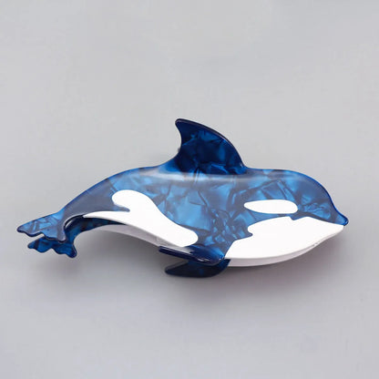 Ocean Friends Hair Claw Clip Acetate Dolphin Seahorse Jellyfish Clip For Women 🐬