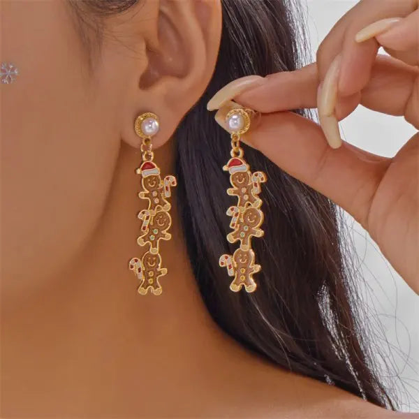 Sweet Green Bowknot Bell Earrings For Women Xmas Gift Dangle Wind Chime 🎄✨