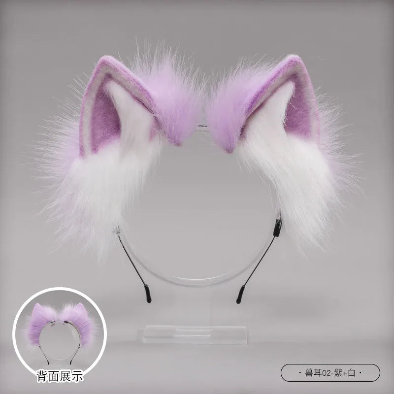 Kawaii Fox Ear Headband 🦊💖 - Adorable Cat Ears Hair Hoop for Cosplay, Halloween & Costume Fun! 🎉✨