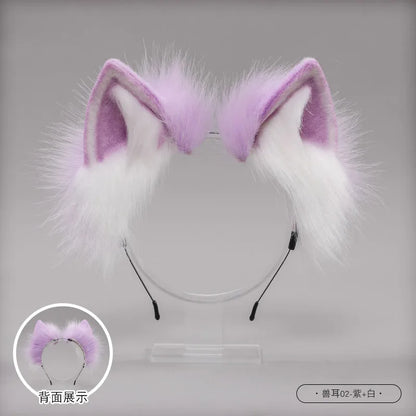 Kawaii Fox Ear Headband 🦊💖 - Adorable Cat Ears Hair Hoop for Cosplay, Halloween & Costume Fun! 🎉✨