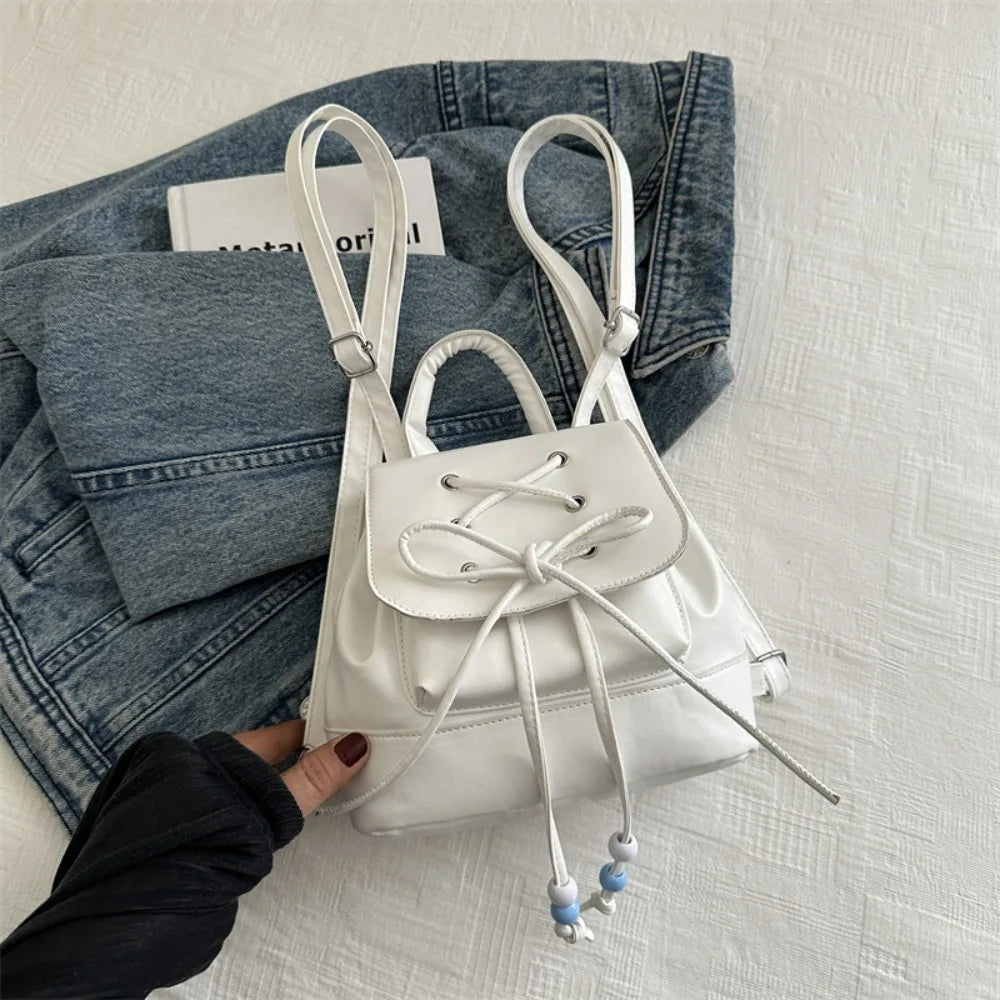 Kawaii Mini PU Backpack 🎒✨ Cute Girls' High-Capacity Shoulder Bag for School & Leisure 💖