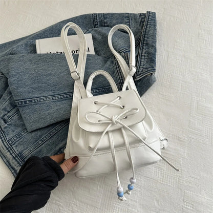 Kawaii Mini PU Backpack 🎒✨ Cute Girls' High-Capacity Shoulder Bag for School & Leisure 💖