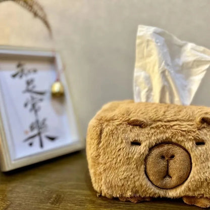 Adorable Capybara Plush Tissue Box 🐾✨ - Cute Kawaii Home Decor & Soft Toy!