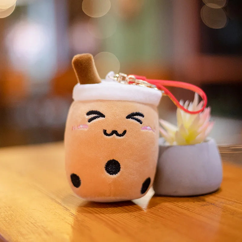 🥤 Bubble Tea Buddy Plush Keychain 🎀 Delightful Boba Companion for Your Bag! 🌟 Perfect Gift for Girls! ✨ - Pixie Quill