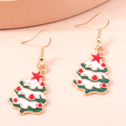 Whimsical Christmas Drop Earrings For Women Tree Deer Santa Dangle Jewelry 🎄✨
