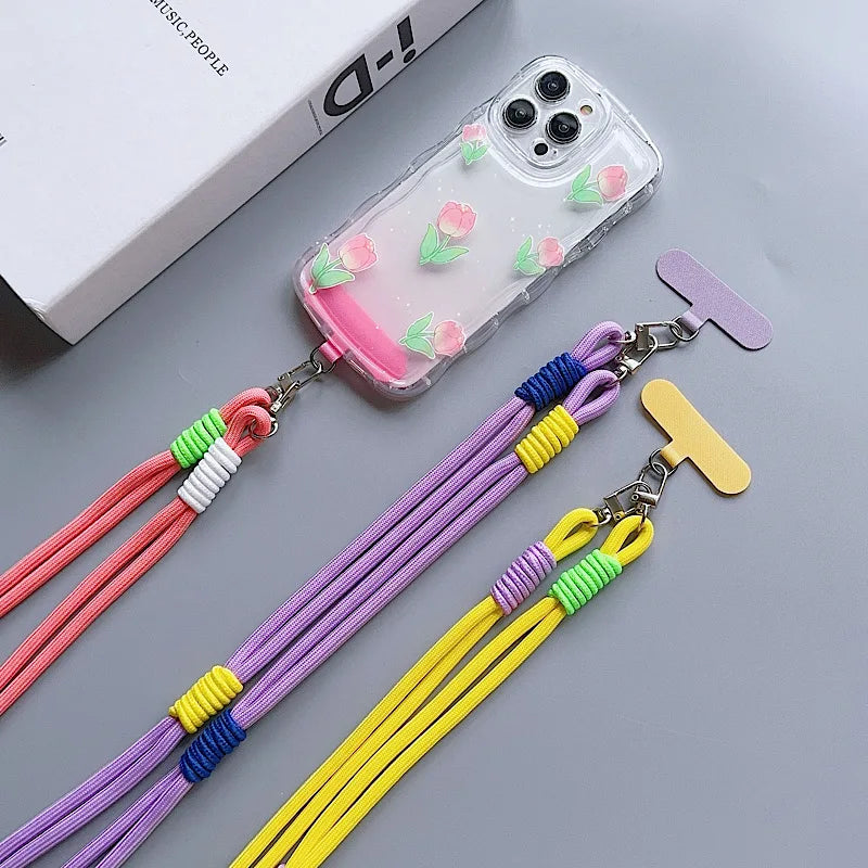 Kawaii Handwoven Phone Lanyard 🌈✨ | Long Crossbody Strap - Sturdy & Cute Anti-Loss Accessory for All! 💖📱