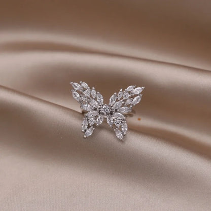 Kawaii Love Crystal Ring 💖✨ - 14K Gold Plated Heart Design for Elegant Daily Wear! 🌟💍