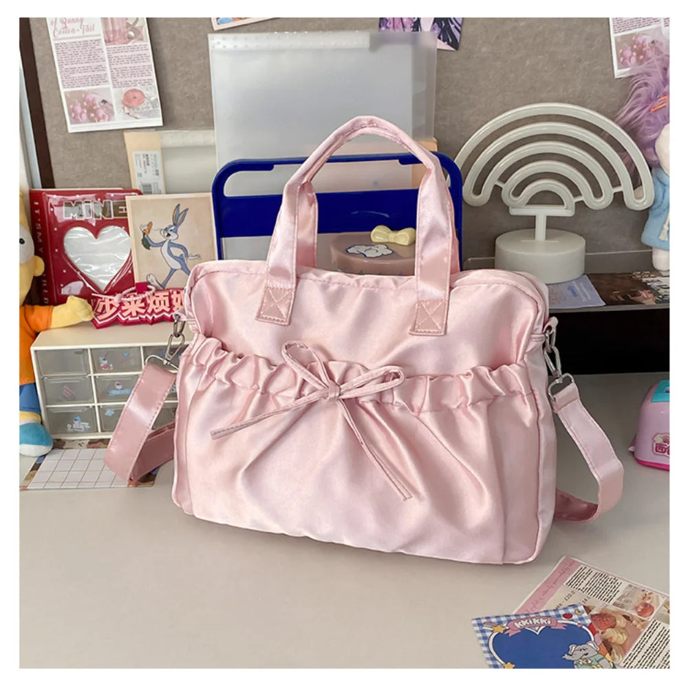 ✨ Kawaii Pearl Satin Crossbody Bag - Adorable Dumpling Sling for Stylish Women! 🌸