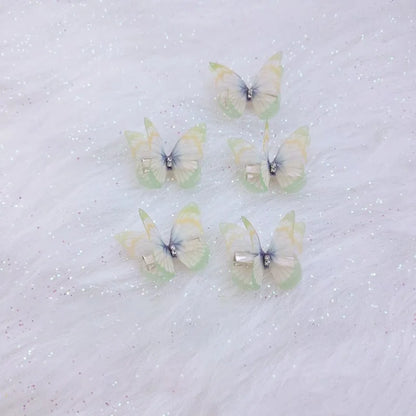 🌟 5PCS Adorable Princess Butterfly Hair Clips for Little Girls 💖✨