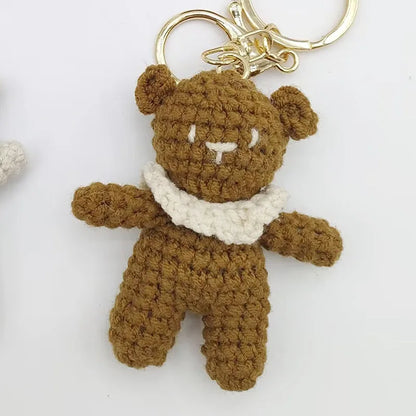 Bear Couple Keychains Crochet Duo For Keys And Bags Cute Handcrafted Charms 🧶🐻