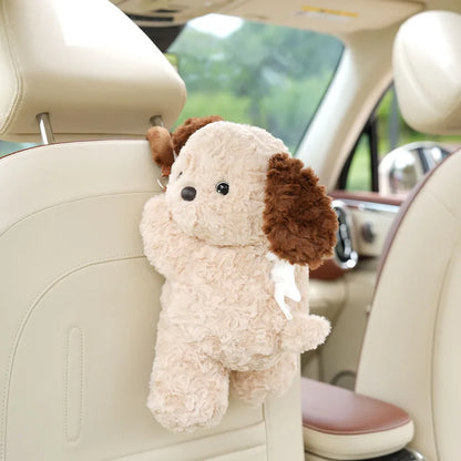 Kawaii Plush Car Tissue Holder 🐻✨ | Cute Hanging Tissue Case for Your Vehicle 🚗💖