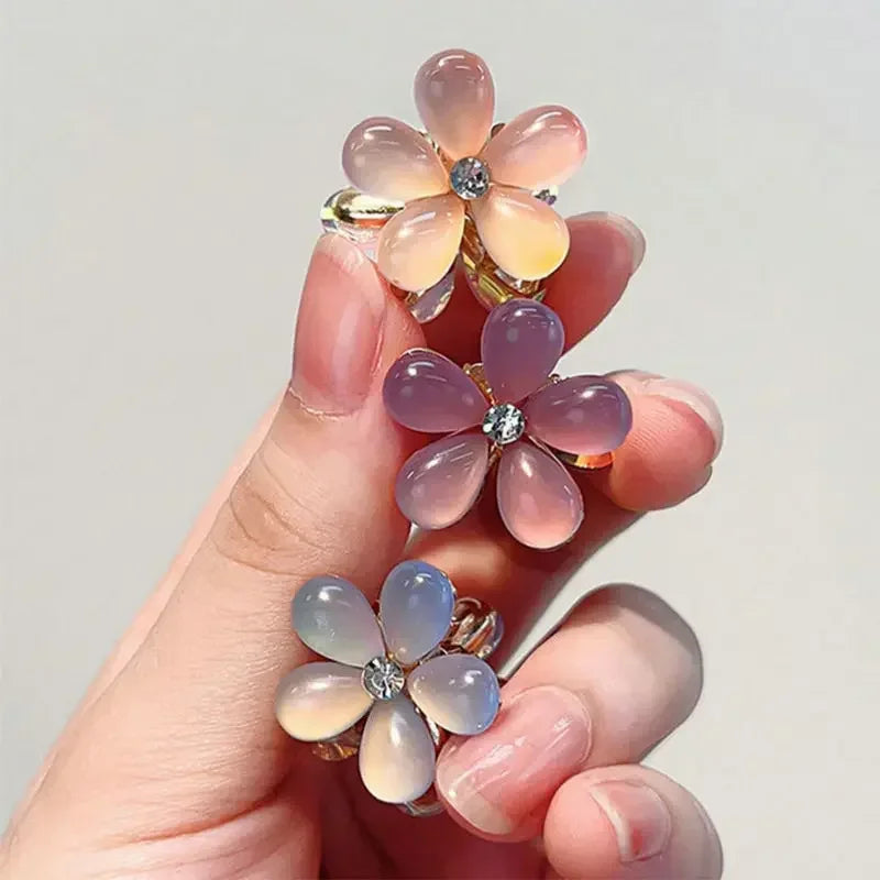 Kawaii Mini Flower Hair Clips 🌸✨ | Cute Colorful Opal Barrettes for Women & Girls | Adorable Everyday Accessories 🦄💕