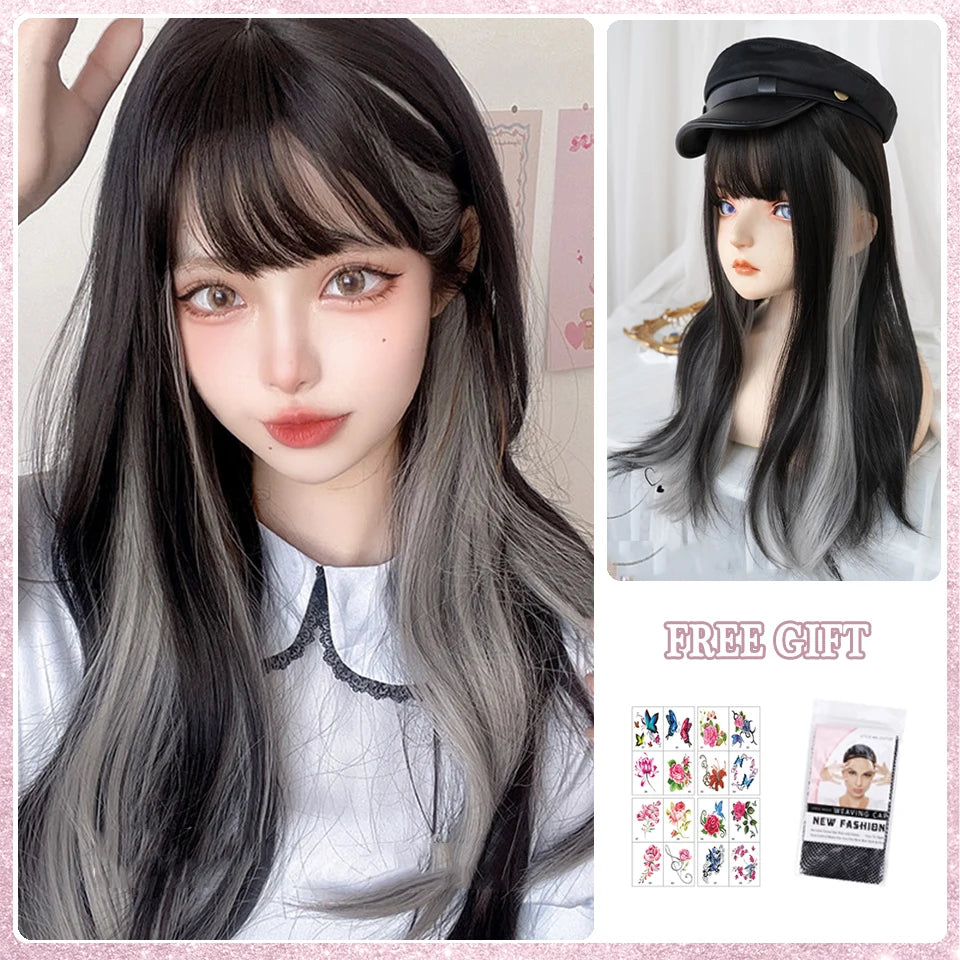 Kawaii Ombre Pink Wavy Wig 💖✨ | Heat Resistant Hair for Cosplay & Daily Fun! 🎀🌸