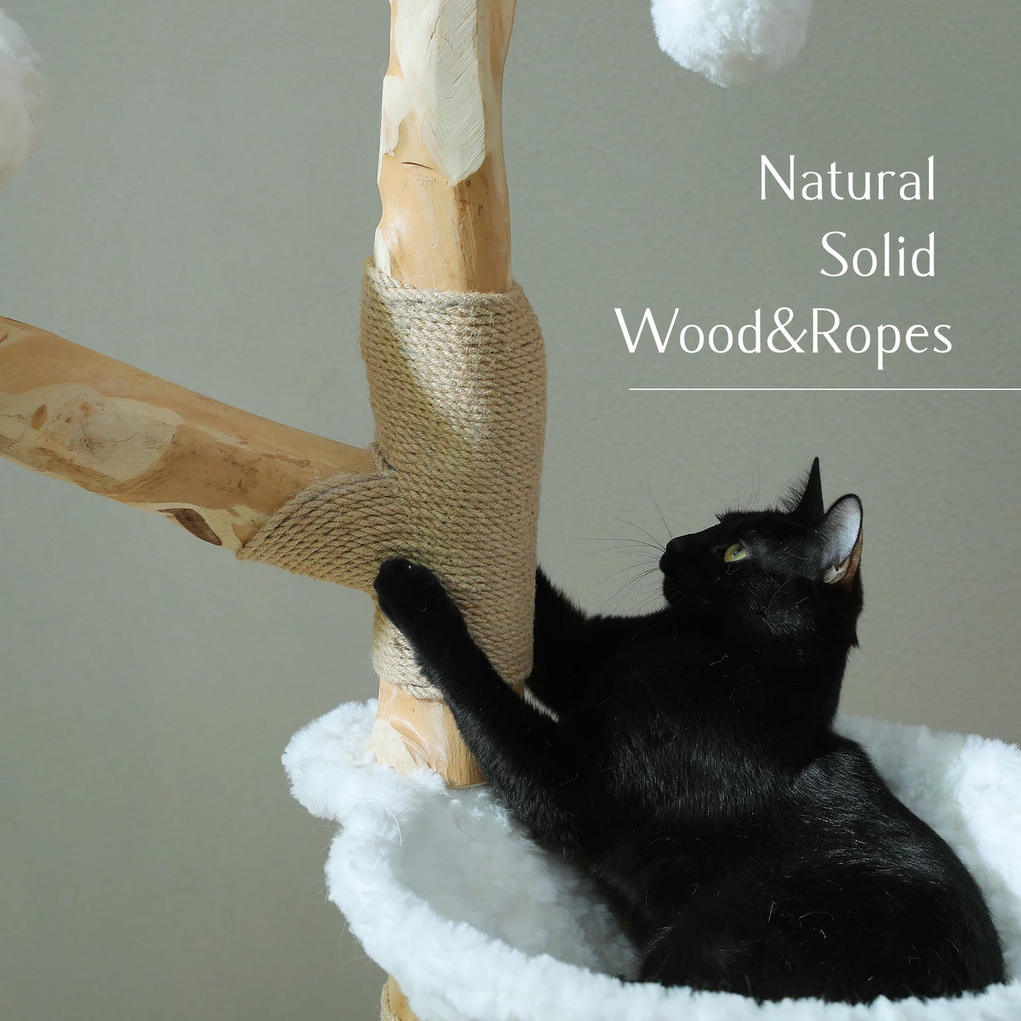 Deluxe Indoor Cat Tree Tower With Sisal Post, Wicker Basket Bed Flower Condo 🐾🌸