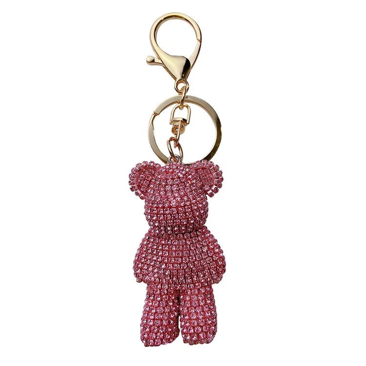 Diamond Studded Teddy Bear Keychain Cartoon Doll Charm 🐻✨