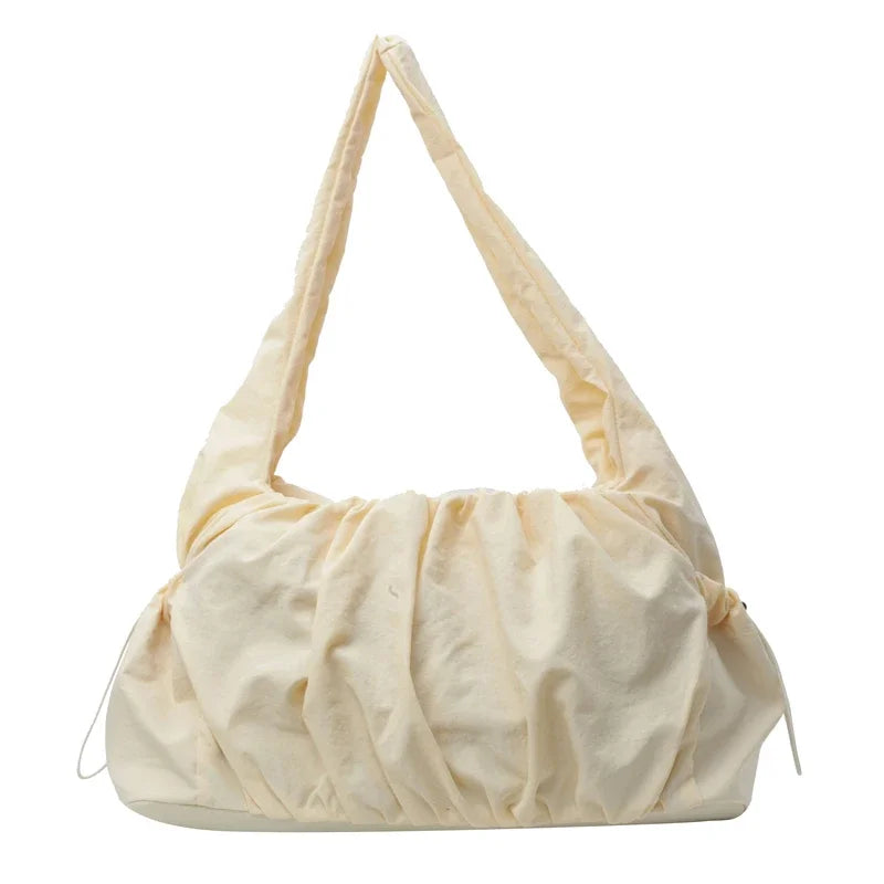Kawaii Chic Nylon Pleated Crossbody Bag 🎀✨ | Trendy Women's Tote with Large Capacity - Perfect for Casual Adventures! 👜💕