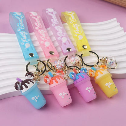 🍦 Sweet & Whimsical Ice Cream Keychain 🎀 - Adorable Accessory for Your Bags! ✨ - Pixie Quill